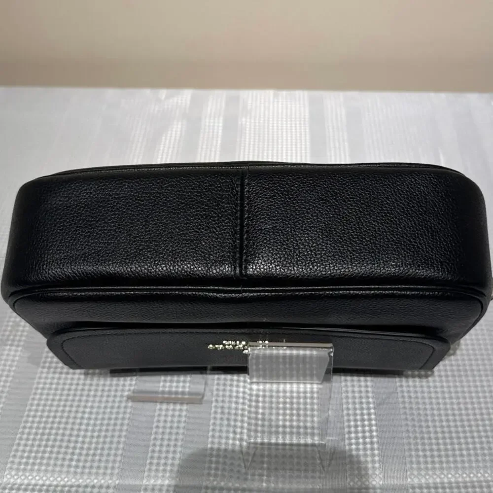 Kate Spade New York Rosie pebbled leather flap camera bag‎ purse in black